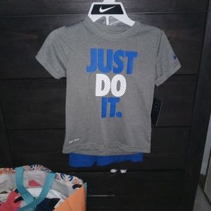 Blue and gray nike 2 piece set